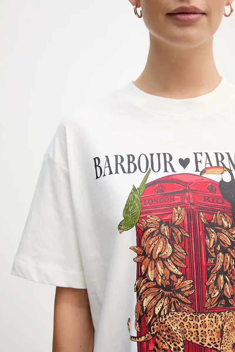 Barbour T-shirt Donna Bianco 3578404 miniatura 5