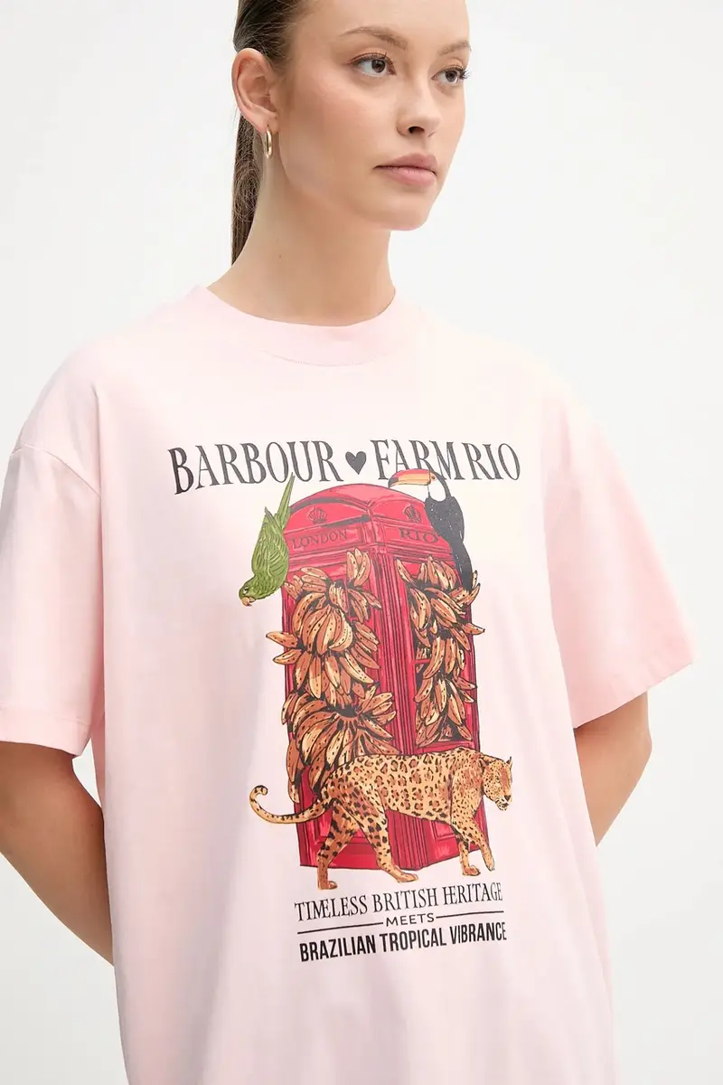 Barbour T-shirt Donna Rosa 3663646 miniatura 4
