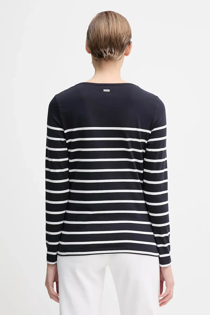 top a maniche lunghe in cotone BRADLEY colore blu navy LML0892 miniatura 3