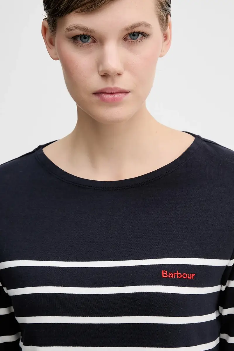 top a maniche lunghe in cotone BRADLEY colore blu navy LML0892 miniatura 4