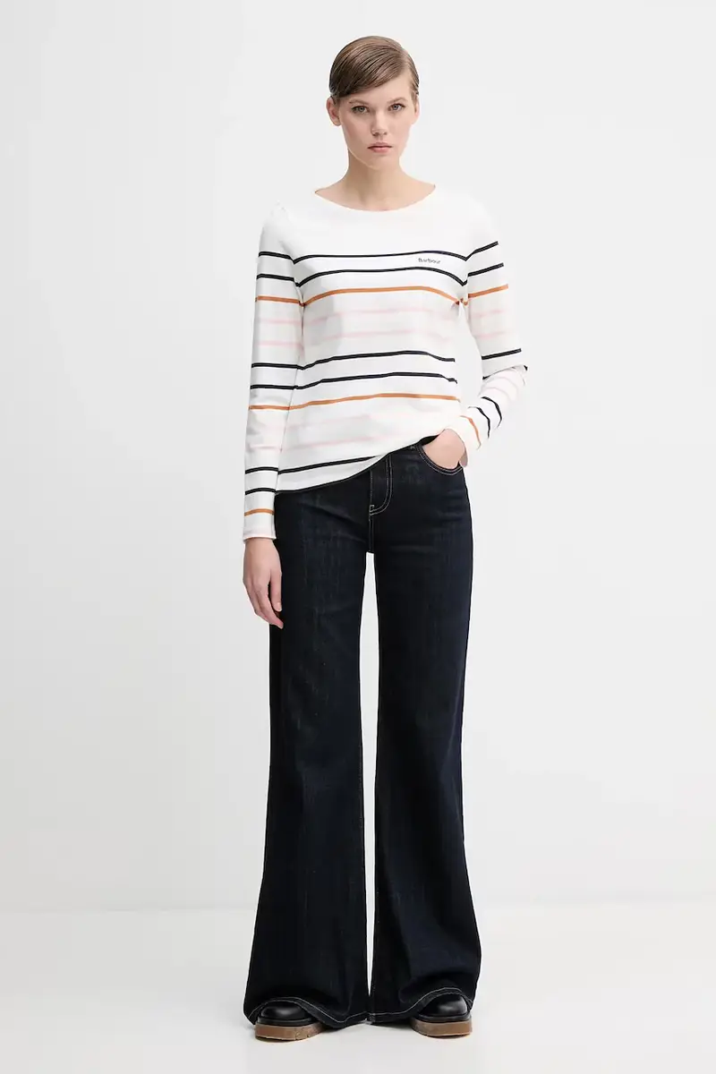 top a maniche lunghe in cotone HAWKINS colore beige LML0894 miniatura 2