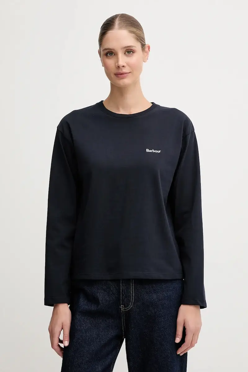 top a maniche lunghe in cotone LAVENSDALE colore blu navy LML0899