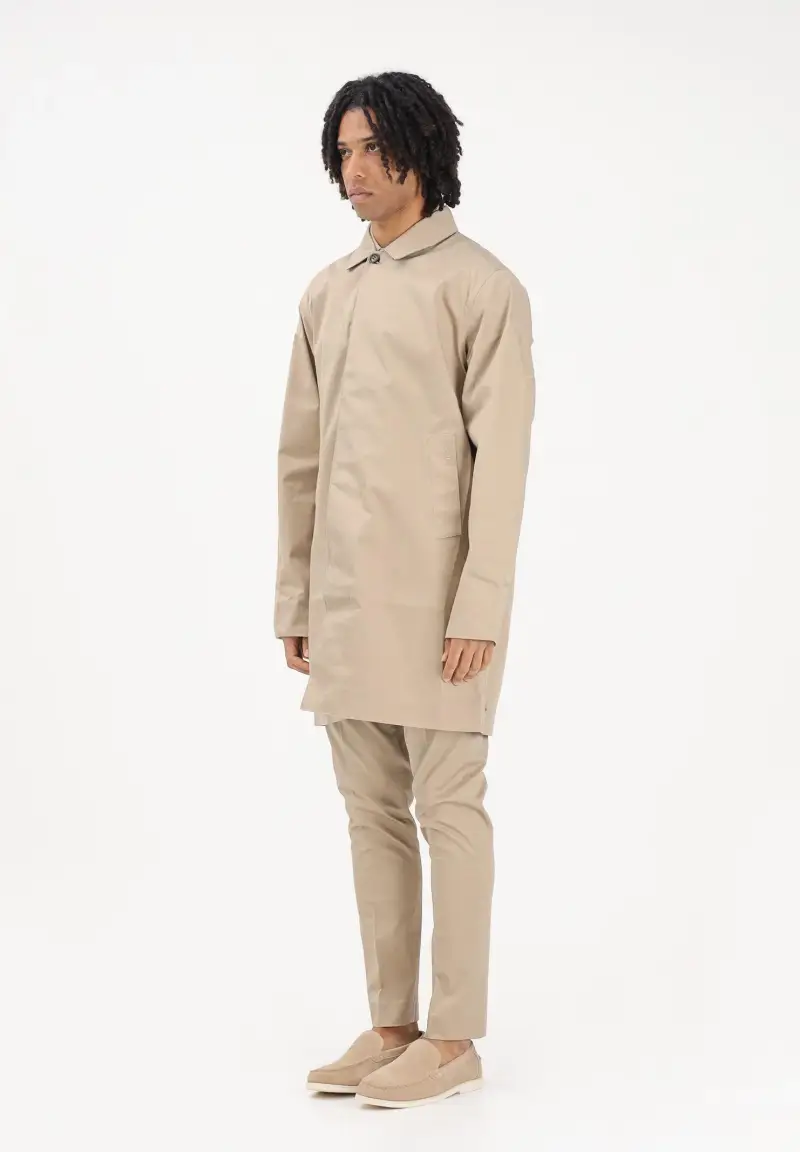 Trench Mac leggero Rokig beige da uomo