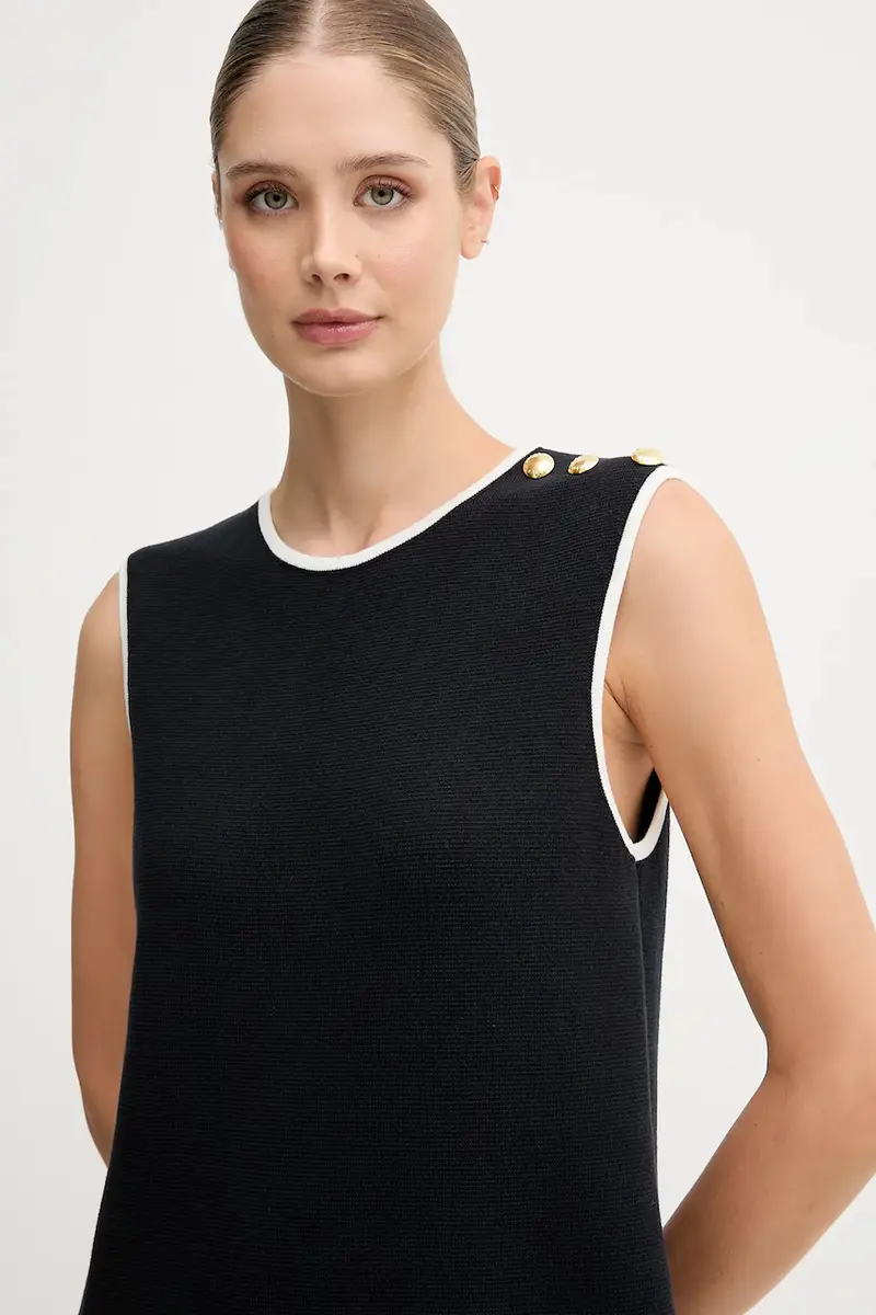 vestito in cotone COLLEEN colore blu navy LDR0937 miniatura 4