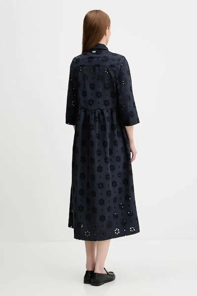 vestito in cotone MELISSA colore blu navy LDR0896 miniatura 3