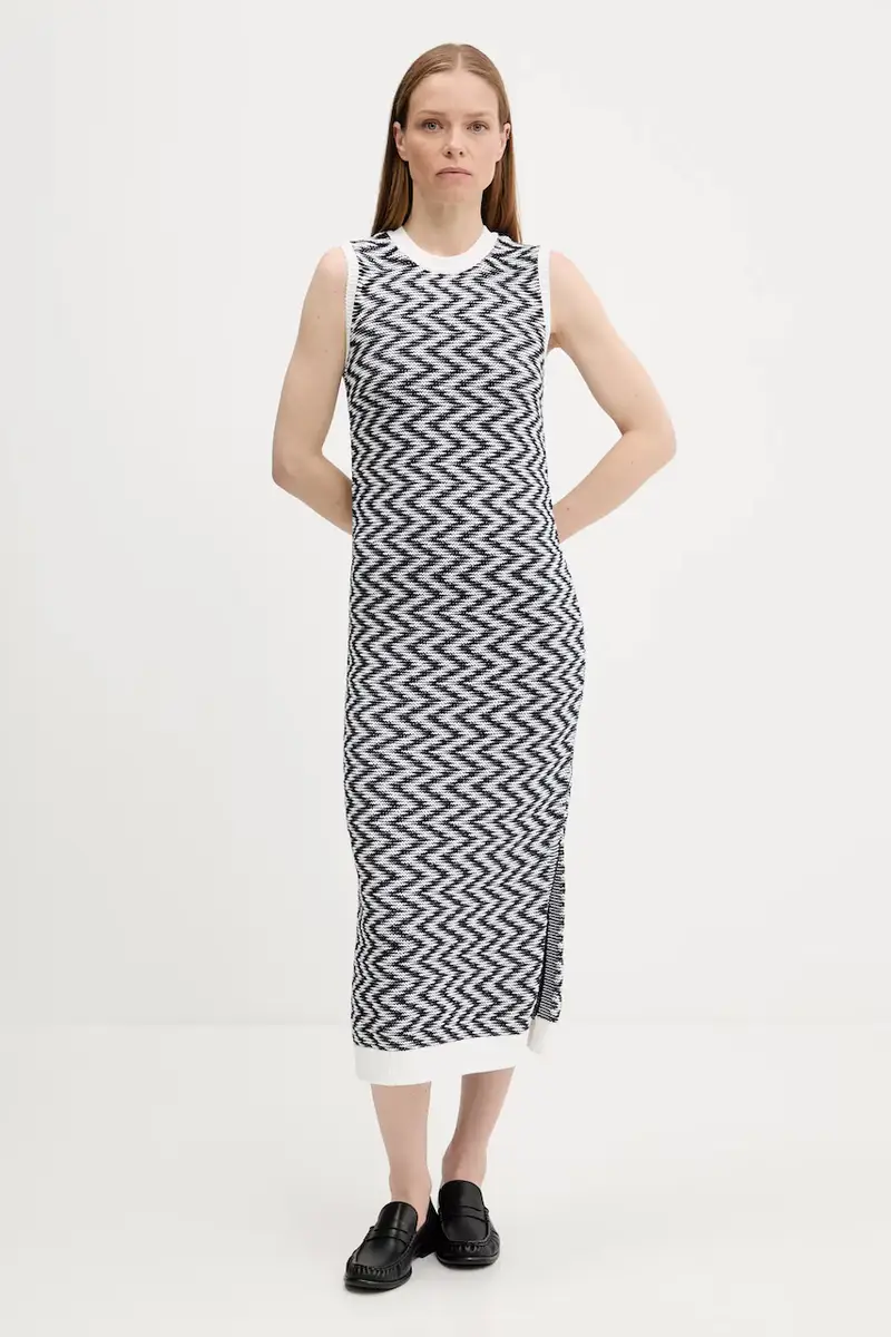 vestito in cotone OLIVIA colore blu navy LDR0928