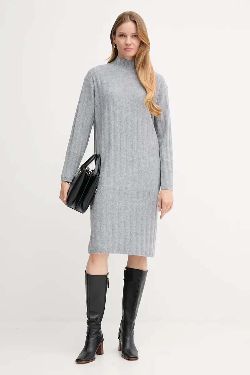 vestito in lana SOPHIA colore grigio LDR0939 miniatura 2