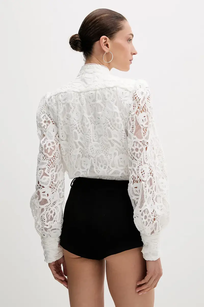 camicetta donna colore bianco 59730TB3 miniatura 3