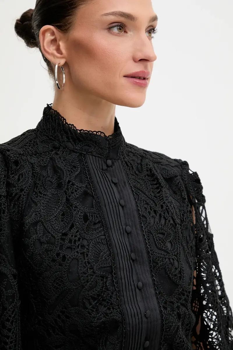 camicetta donna colore bianco 59730TB3 Nero miniatura 5