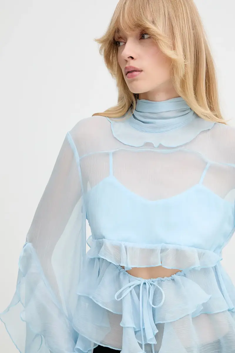 camicetta donna colore blu 59933TB miniatura 4