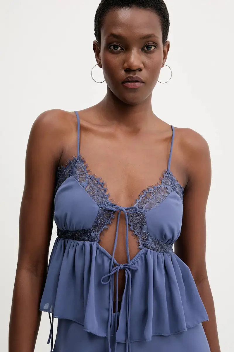 camicetta donna colore blu 60016TB miniatura 4