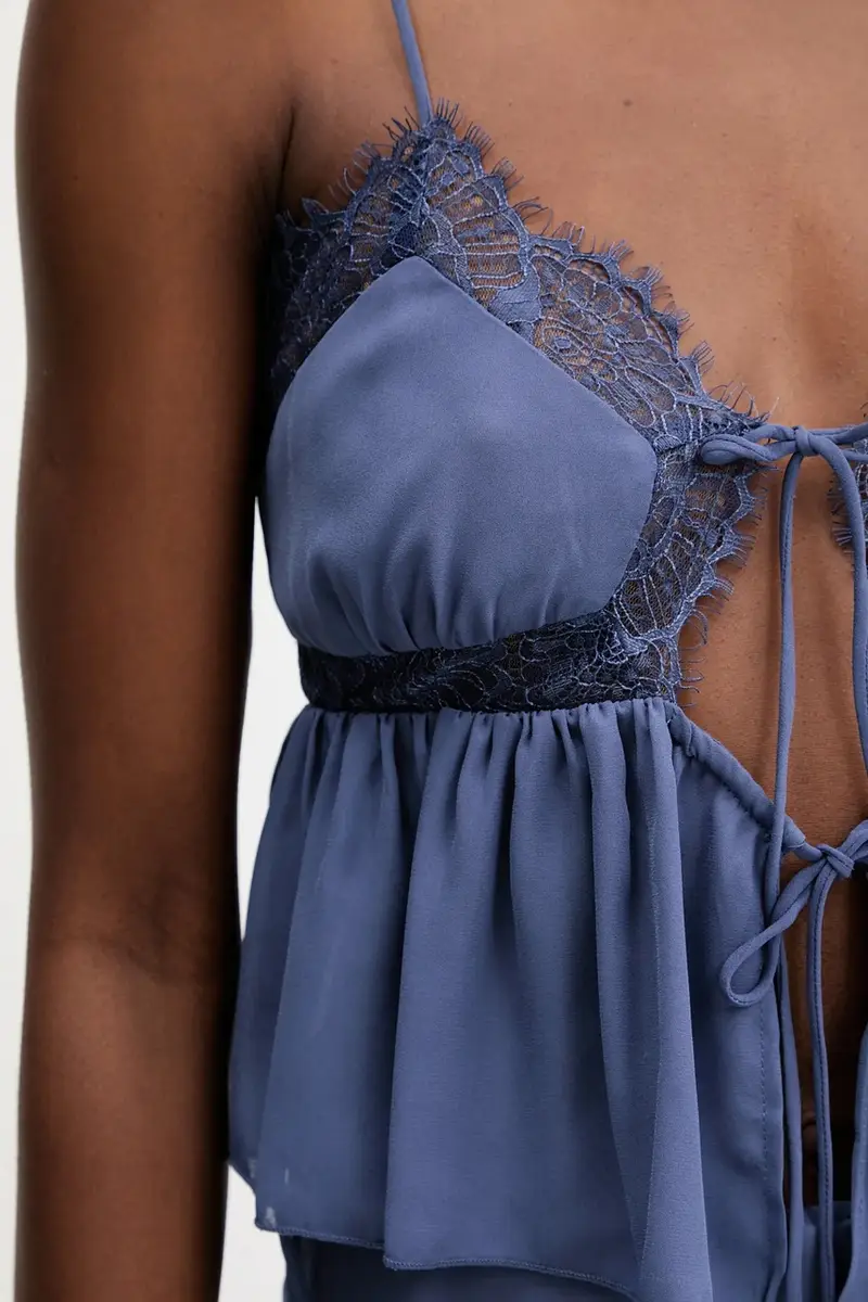 camicetta donna colore blu 60016TB miniatura 5