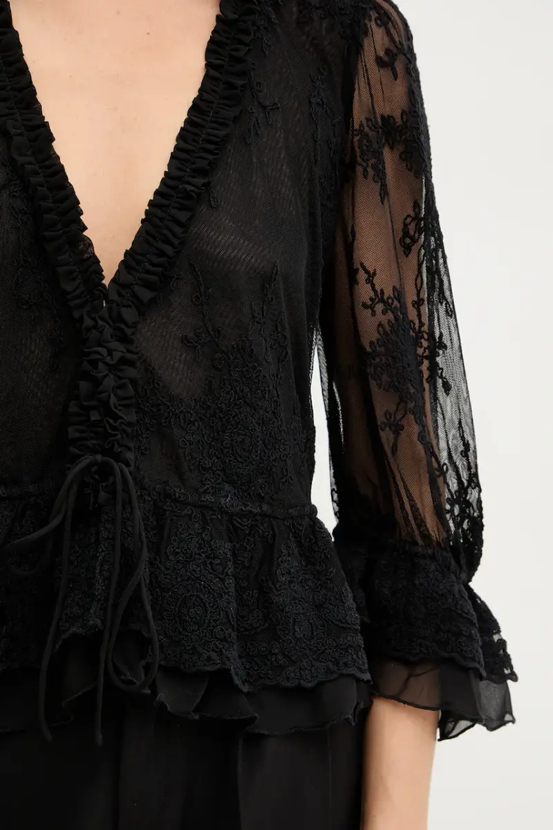 camicia donna colore nero 60028TB1 miniatura 5