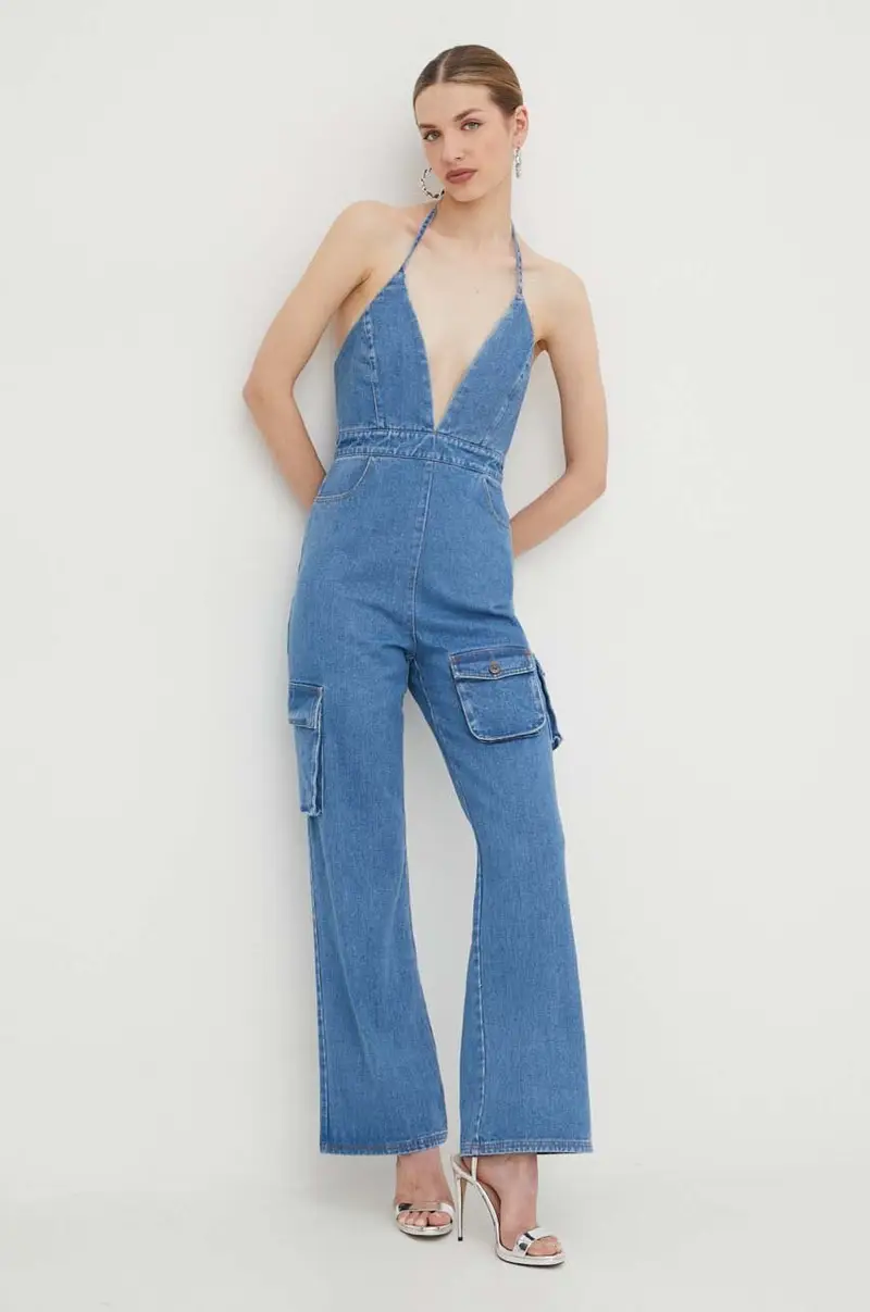 jumpsuit di jeans colore blu