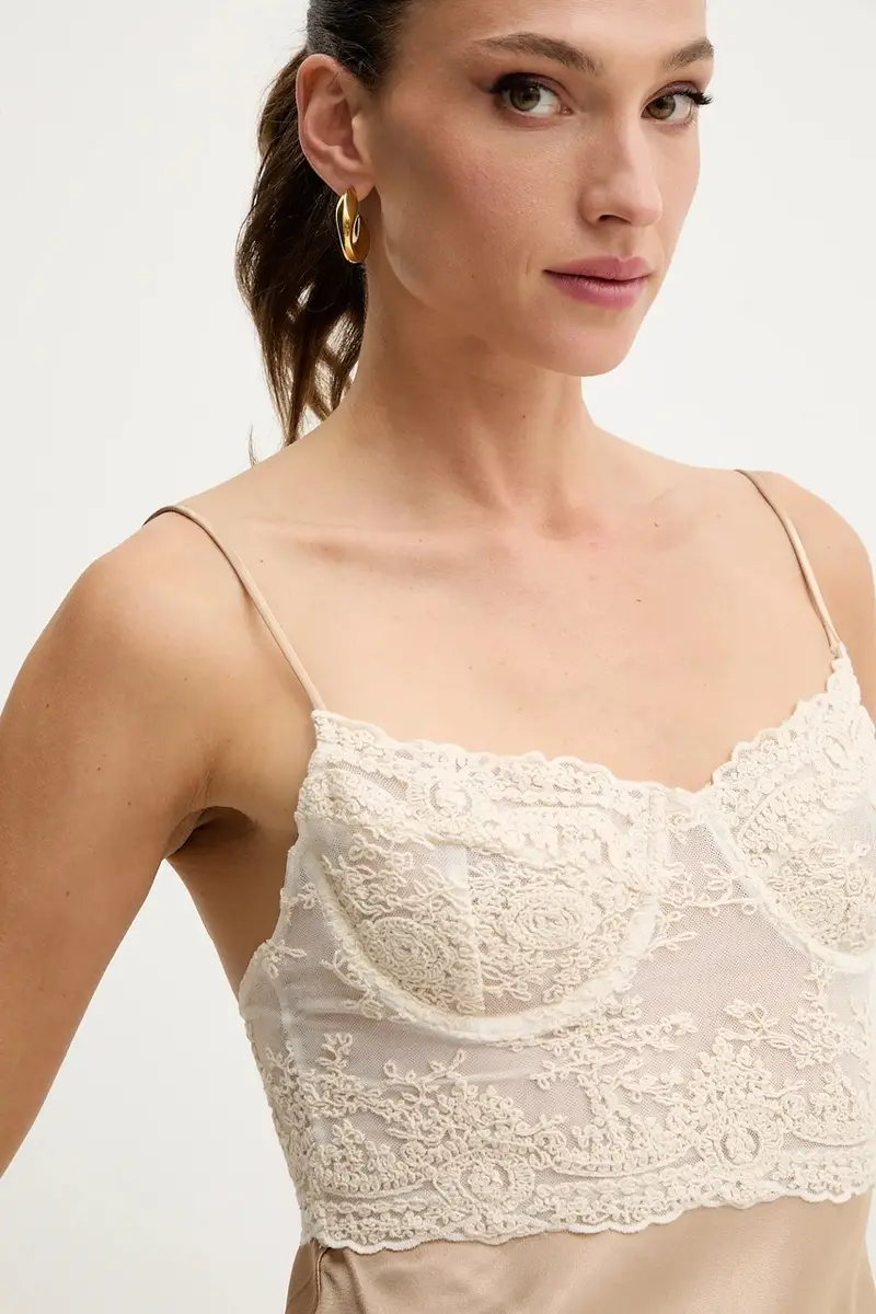 Bardot Top Donna Beige 3573923 miniatura 4