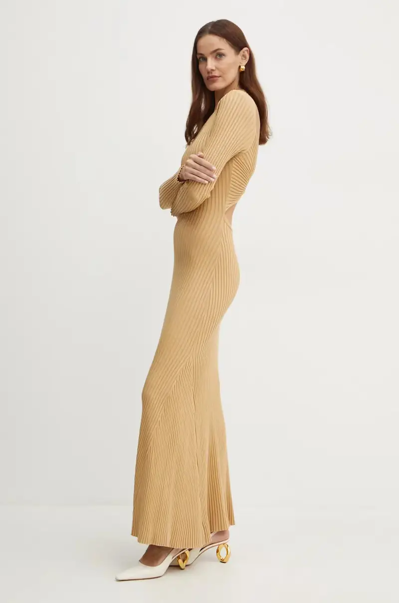 vestito AMARO colore beige 59510DB miniatura 2