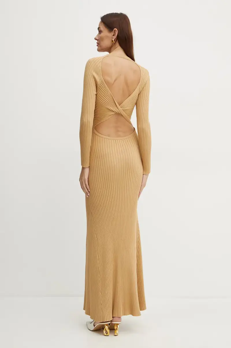 vestito AMARO colore beige 59510DB miniatura 3