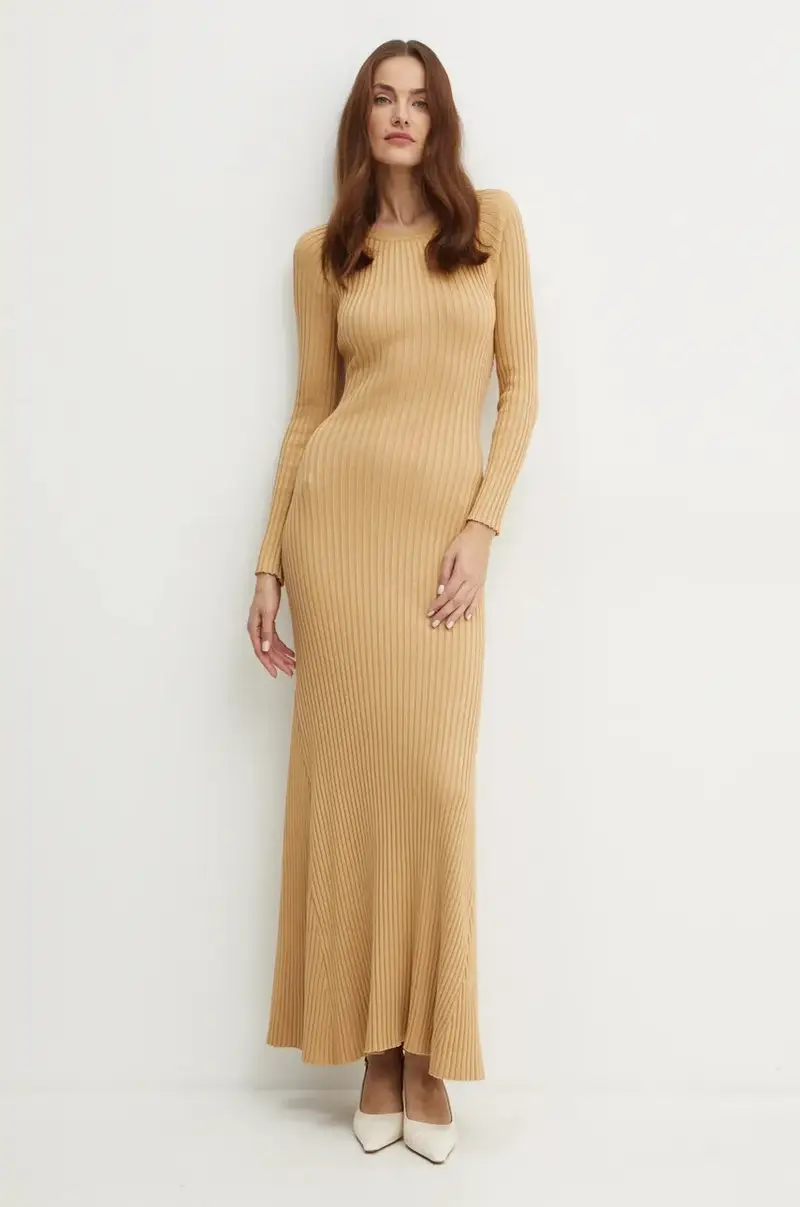 vestito AMARO colore beige 59510DB miniatura 4