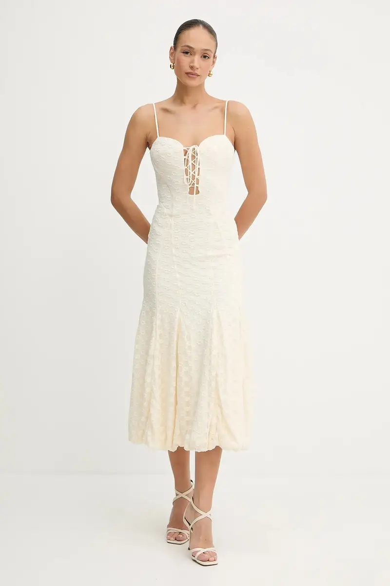 vestito colore beige 59928DB miniatura 2