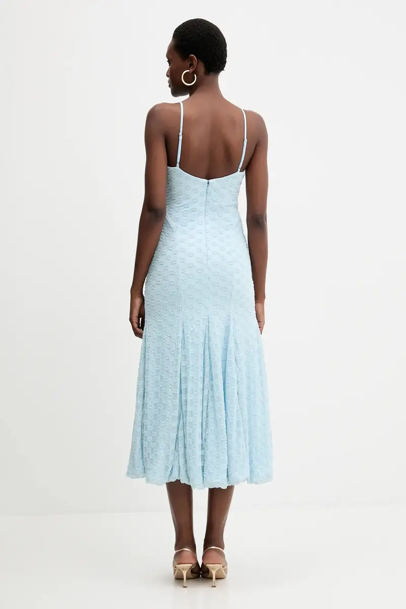 vestito colore beige 59928DB Blu miniatura 2