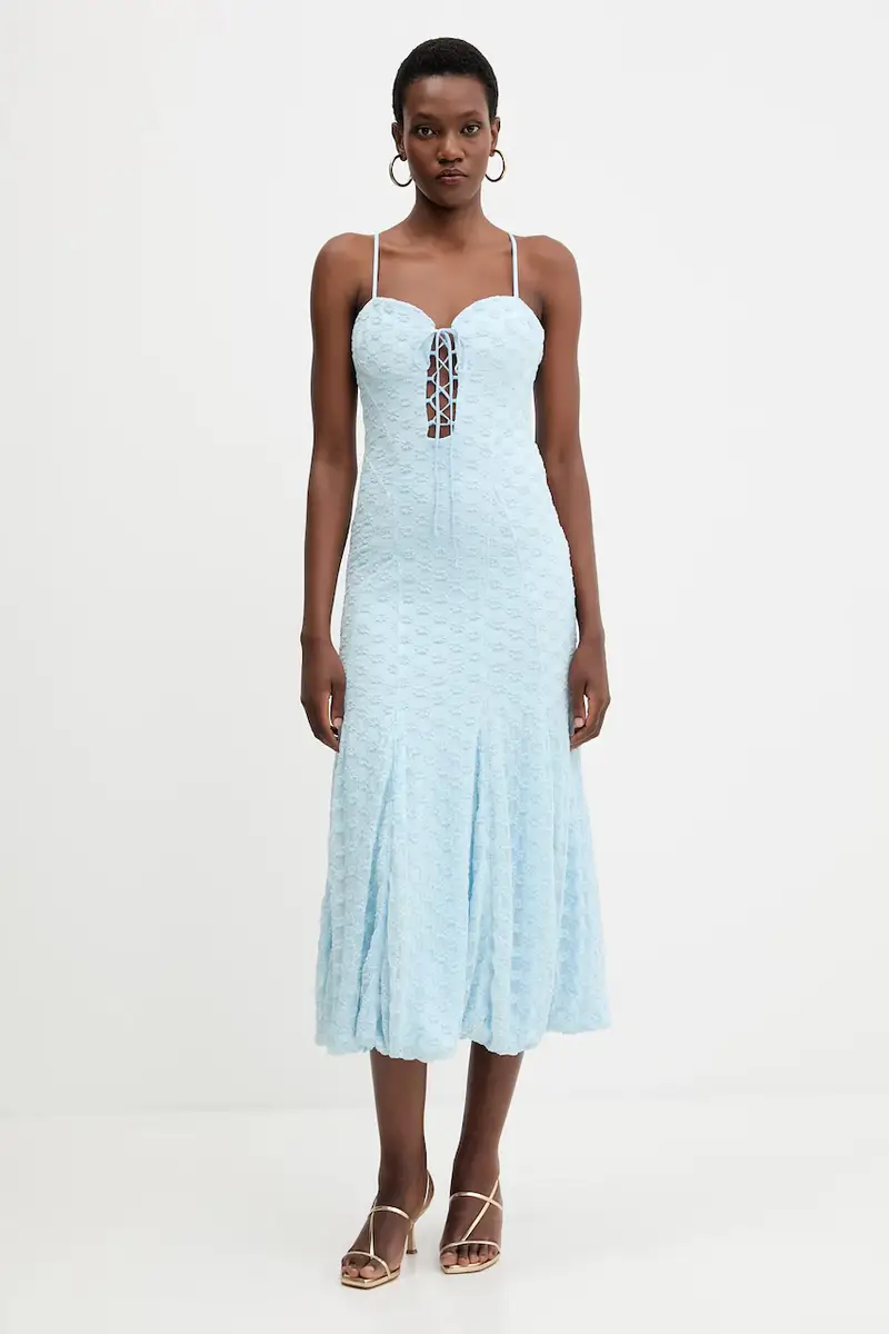 vestito colore beige 59928DB Blu