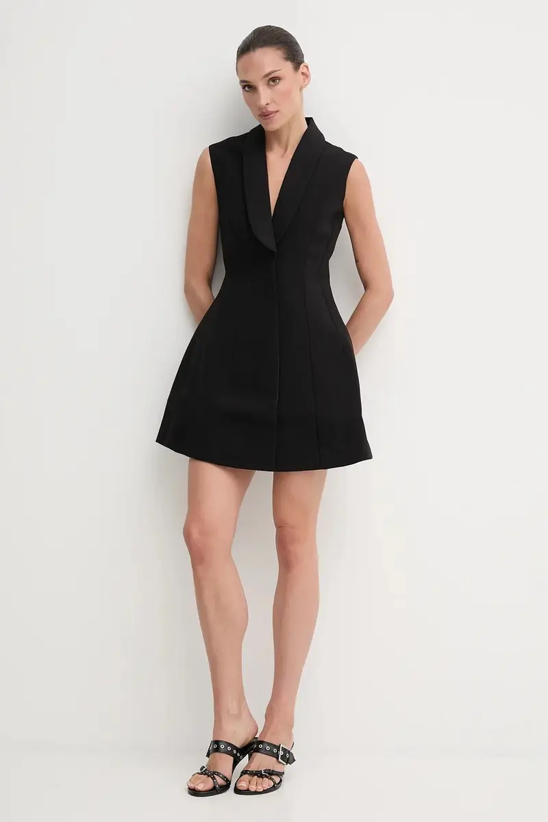 vestito colore bianco 59724DB Nero miniatura 2