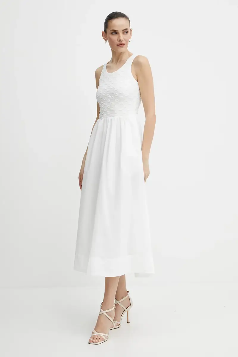 vestito colore bianco 59879DB miniatura 2