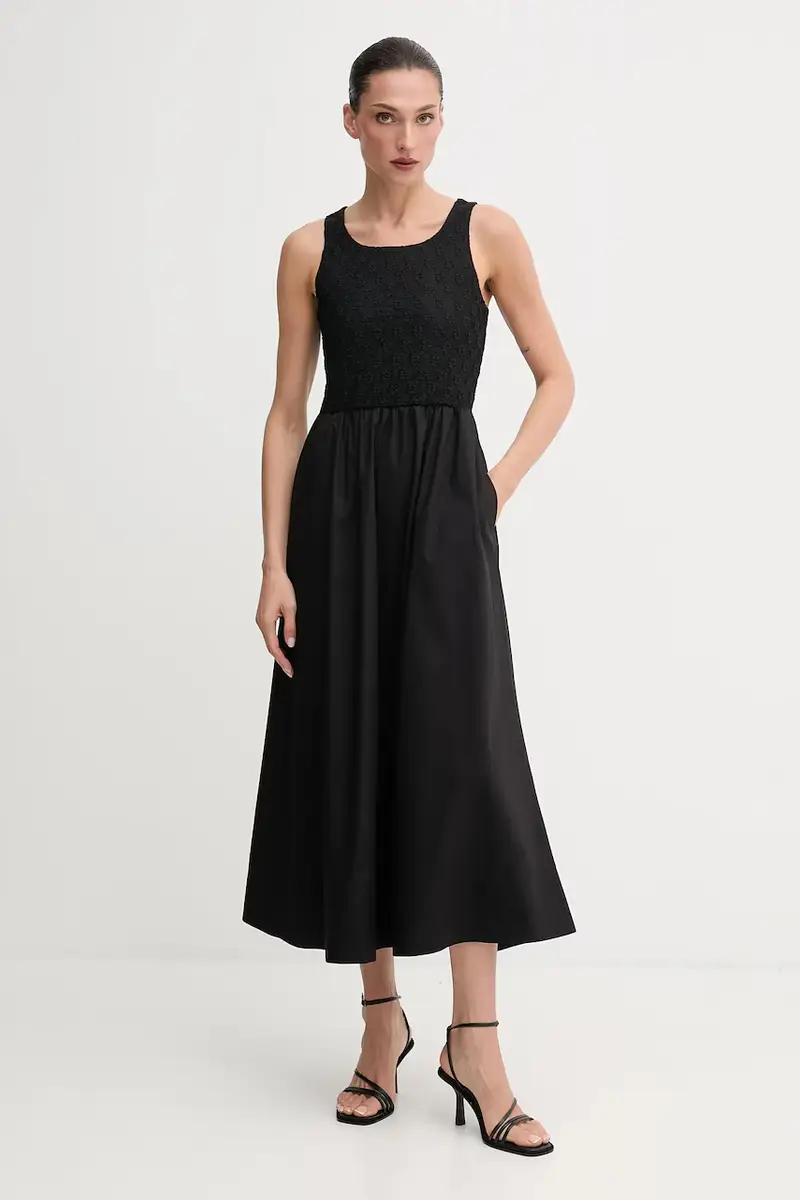 vestito colore bianco 59879DB Nero