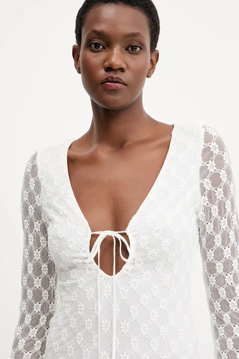 vestito colore bianco 59932DB miniatura 4