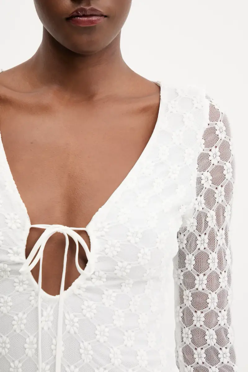 vestito colore bianco 59932DB miniatura 5