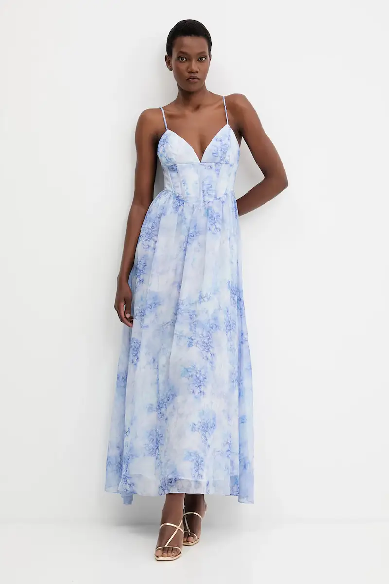 vestito colore blu 60023DB miniatura 3