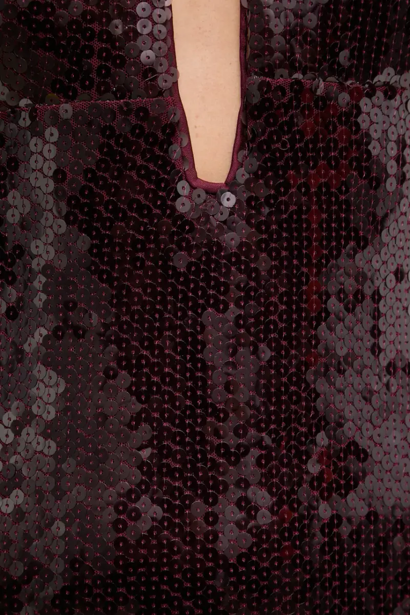 vestito colore granata 59908DB miniatura 5