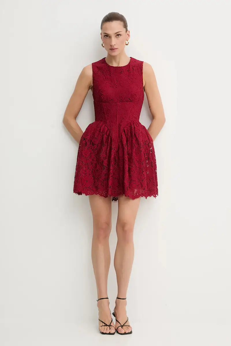 vestito colore granata 60091DB miniatura 2