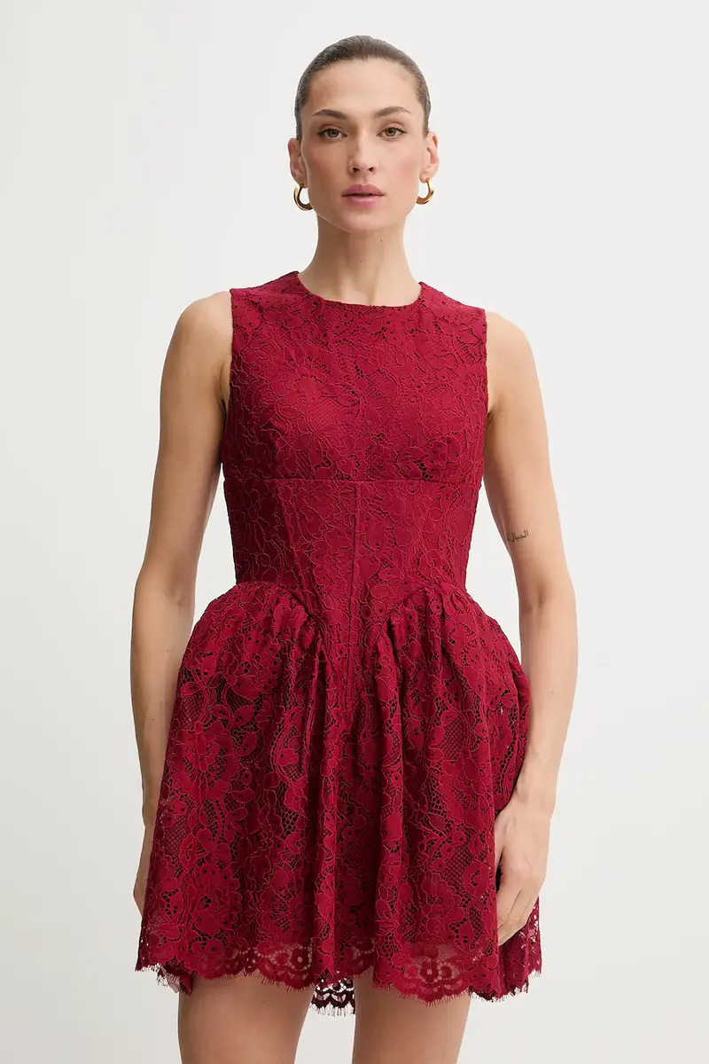 vestito colore granata 60091DB