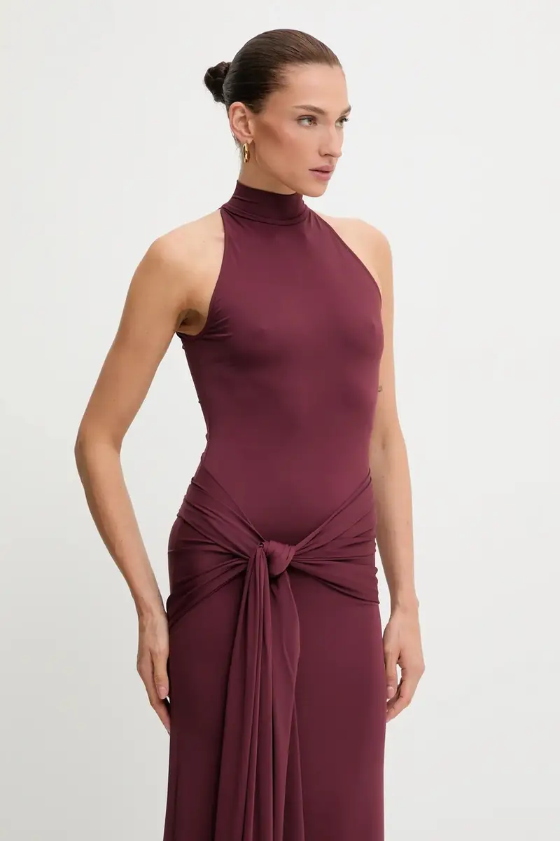 vestito colore granata 60102DB miniatura 4