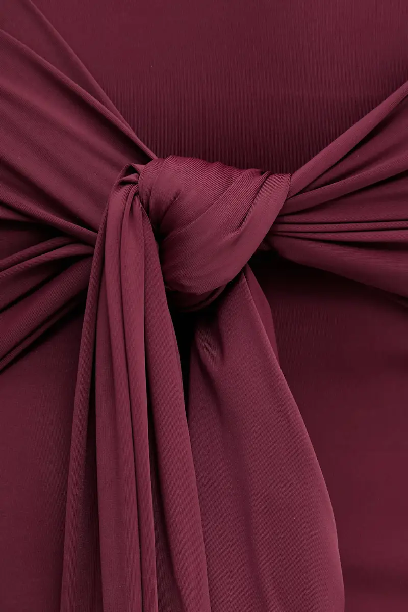 vestito colore granata 60102DB miniatura 5