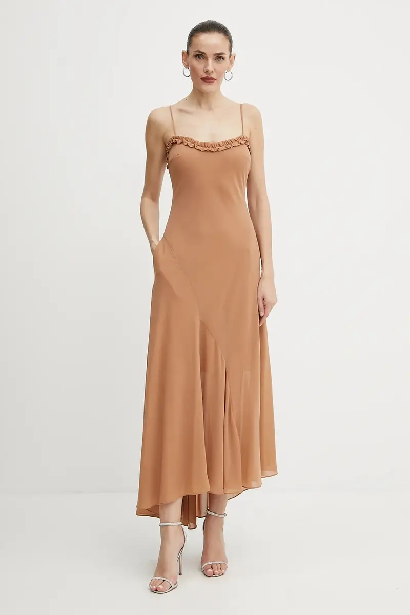 vestito colore marrone 59885DB miniatura 2