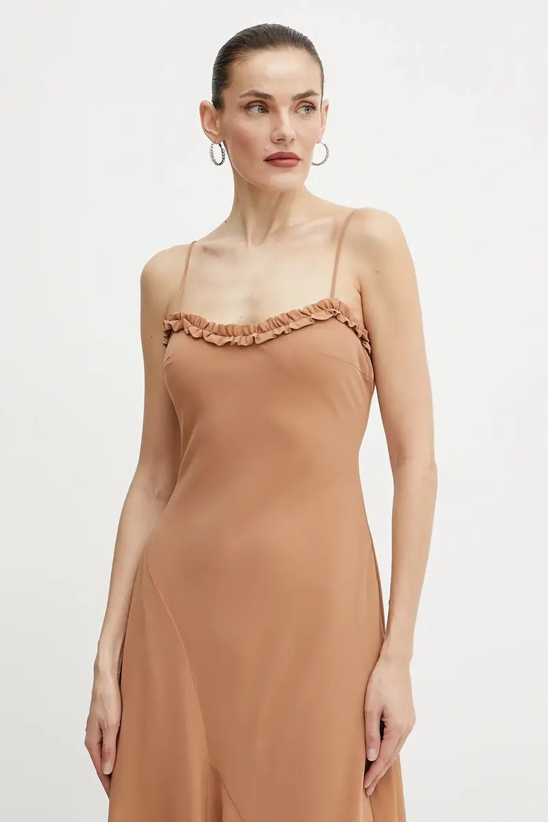 vestito colore marrone 59885DB miniatura 4