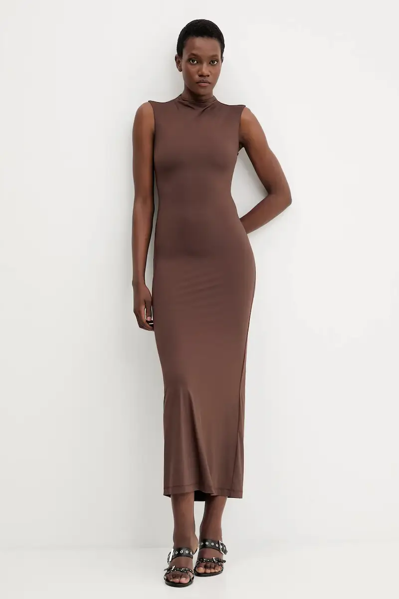 vestito colore marrone 59948DB miniatura 3