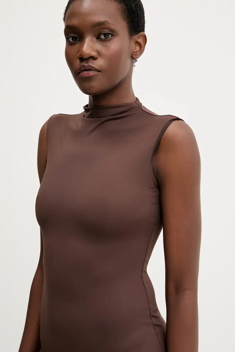 vestito colore marrone 59948DB miniatura 4