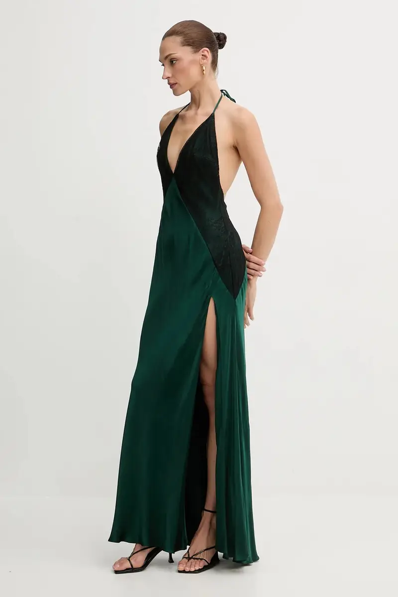 vestito colore marrone 59977DB Verde miniatura 2