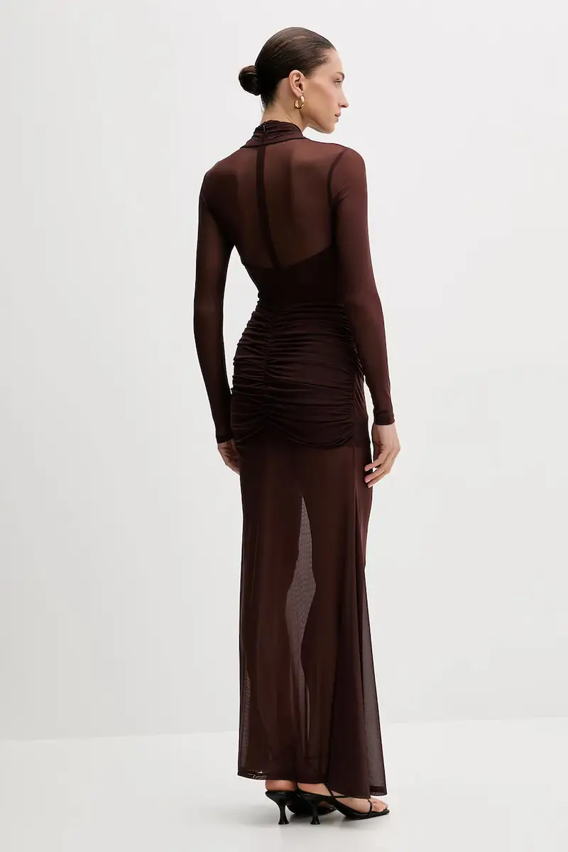 vestito colore marrone 59987DB miniatura 2