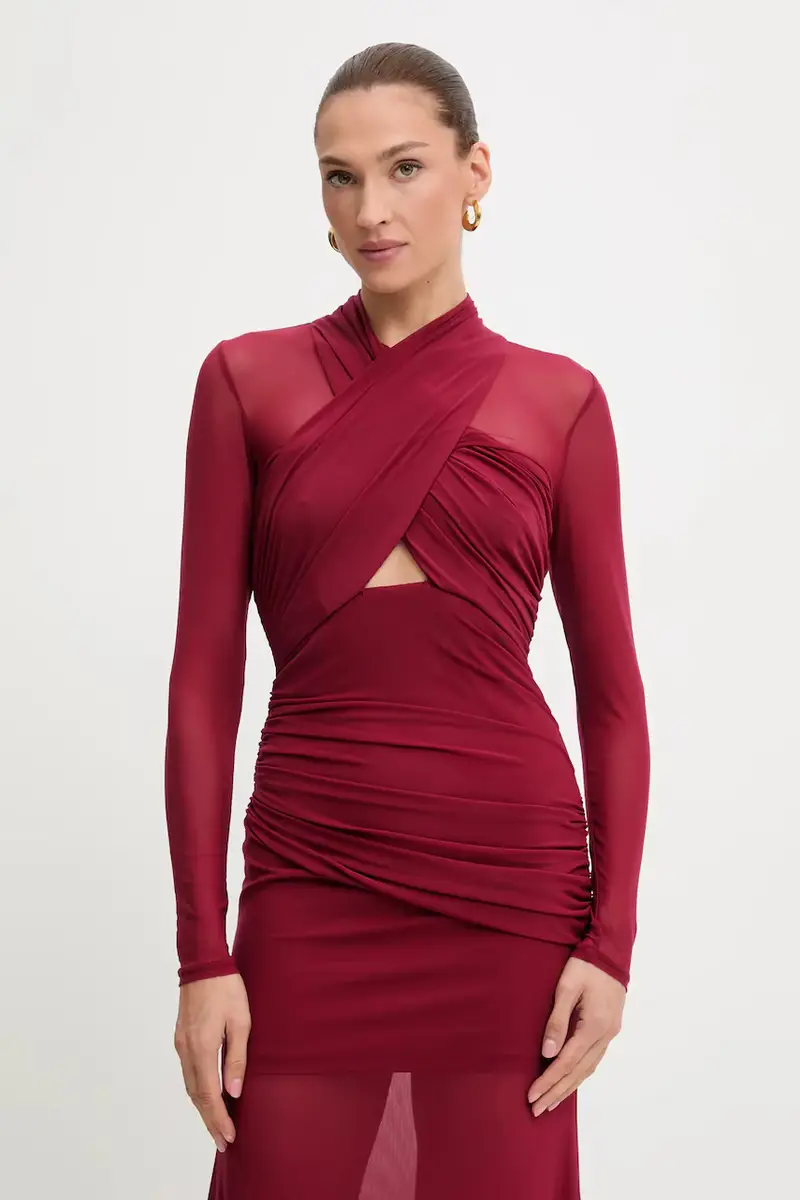 vestito colore marrone 59987DB Granata miniatura 4