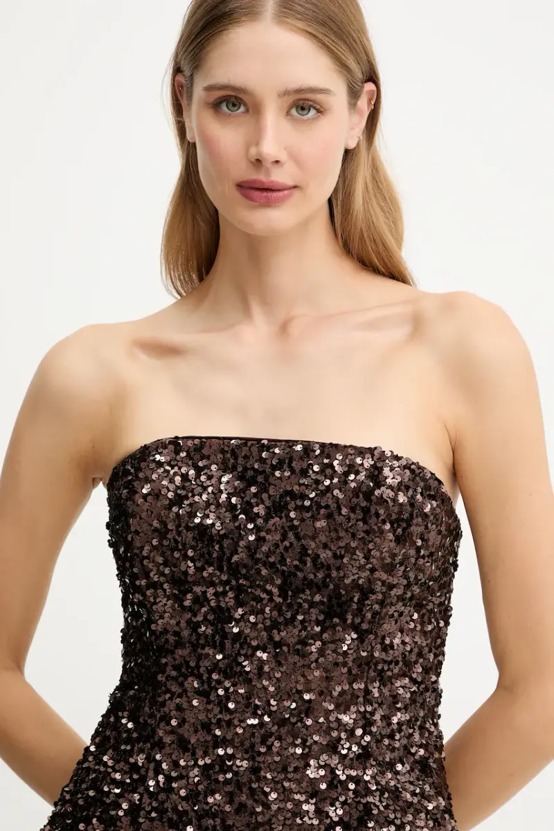 vestito colore marrone 60027DB miniatura 4