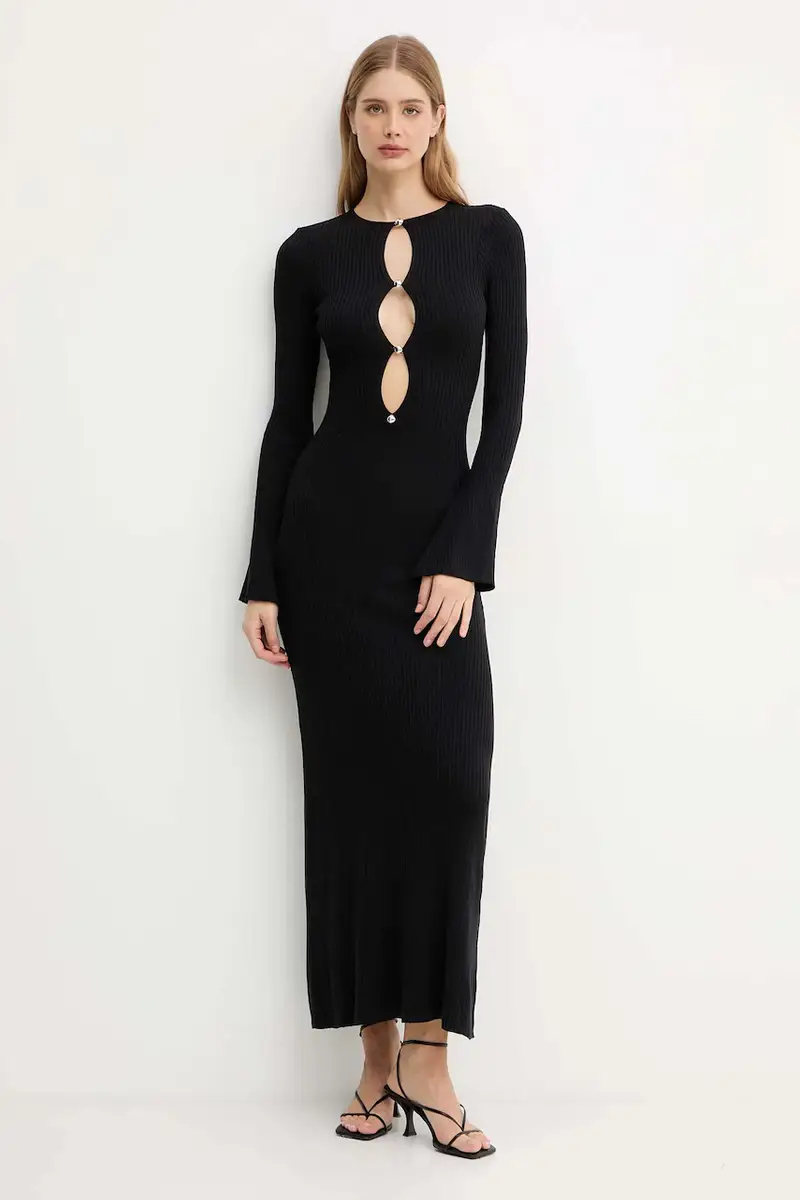 vestito colore nero 59801DB miniatura 3