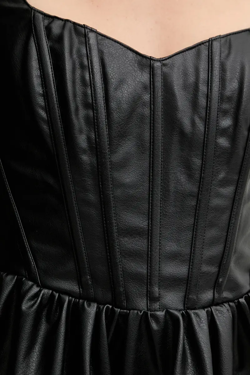 vestito colore nero 60114DB miniatura 5