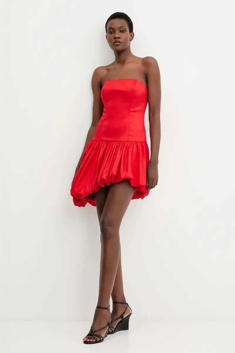 vestito colore rosso 59981DB miniatura 2