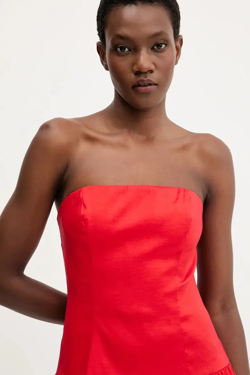 vestito colore rosso 59981DB miniatura 4