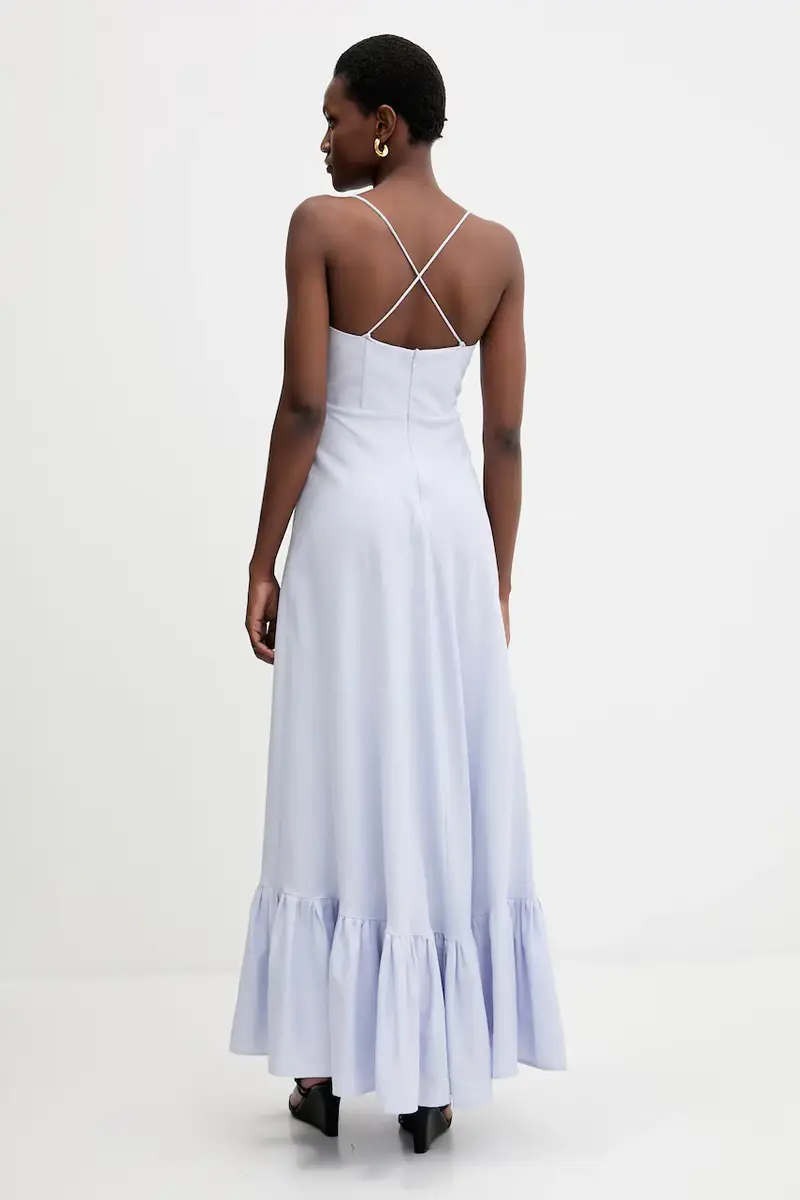 vestito di lino colore blu 59894DB1 miniatura 3