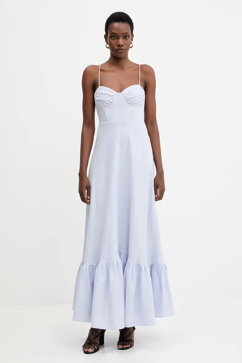 vestito di lino colore blu 59894DB1